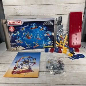 Erector Metal Construction Set 8257 Motorized 8 Models Ferris Wheel STEM Toy